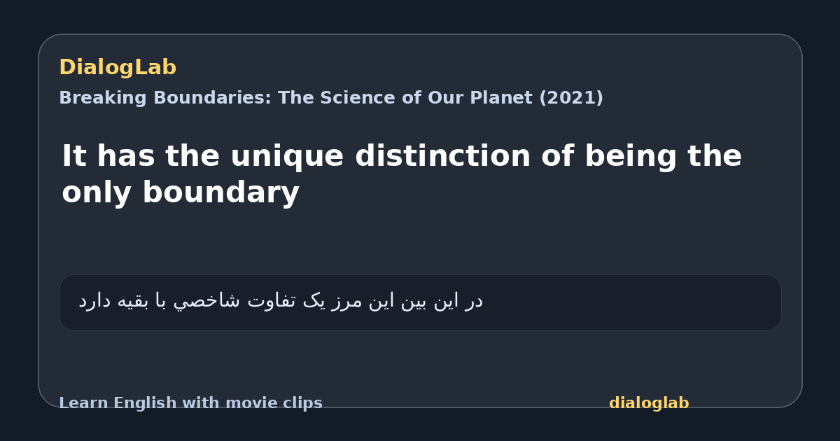 Share card for It has the unique distinction of being the only boundary