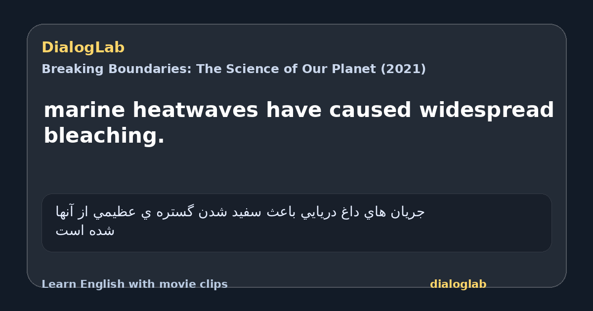 Share card for marine heatwaves have caused widespread bleaching.