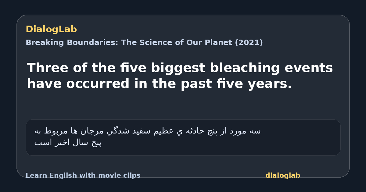 Share card for Three of the five biggest bleaching events have occurred in the past five years.