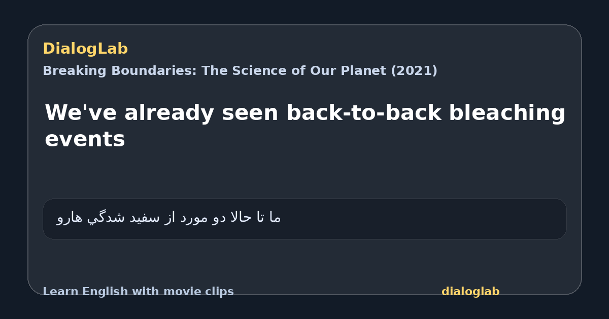 Share card for We've already seen back-to-back bleaching events