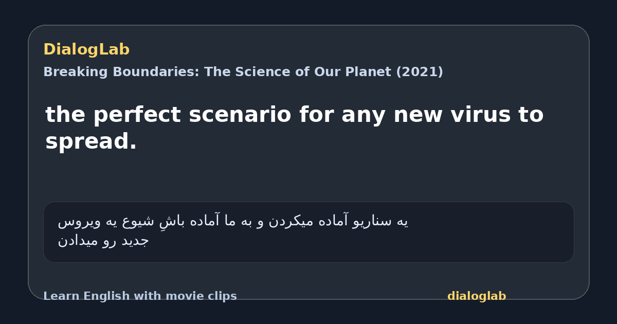 Share card for the perfect scenario for any new virus to spread.