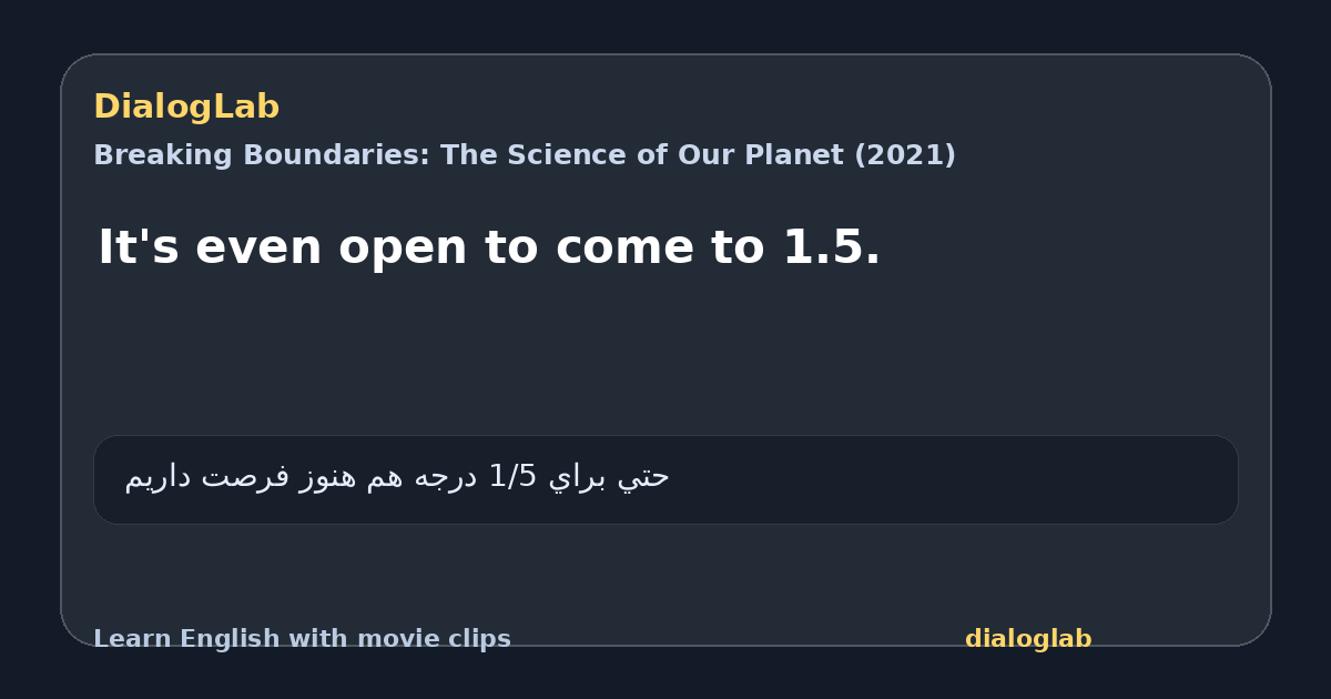 Share card for It's even open to come to 1.5.
