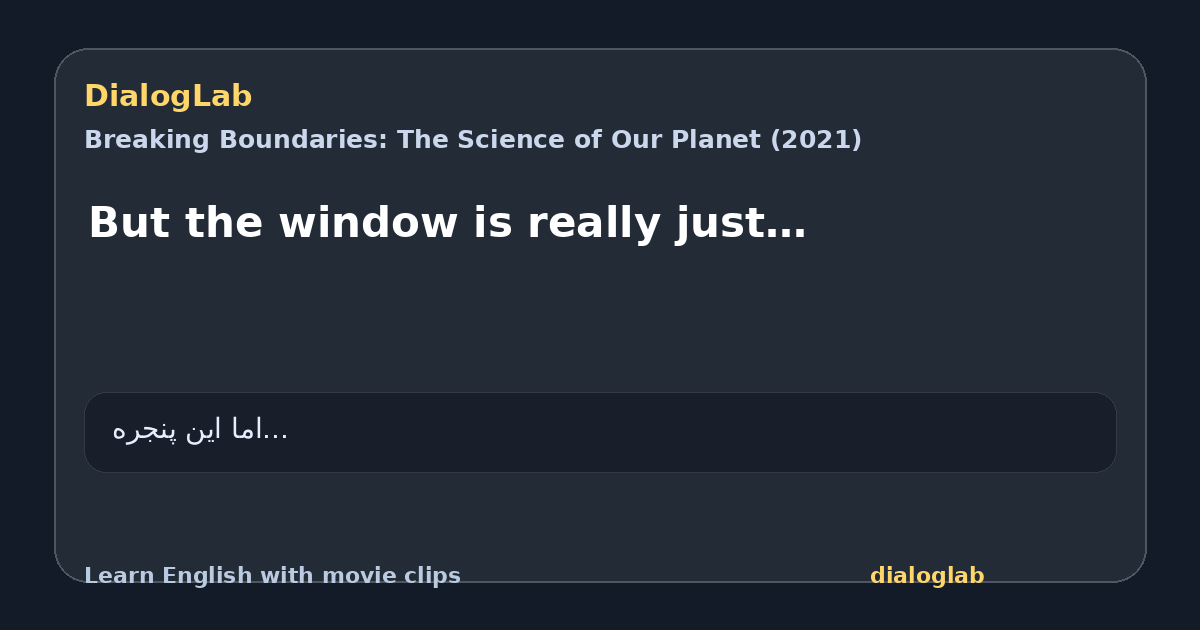 Share card for But the window is really just…