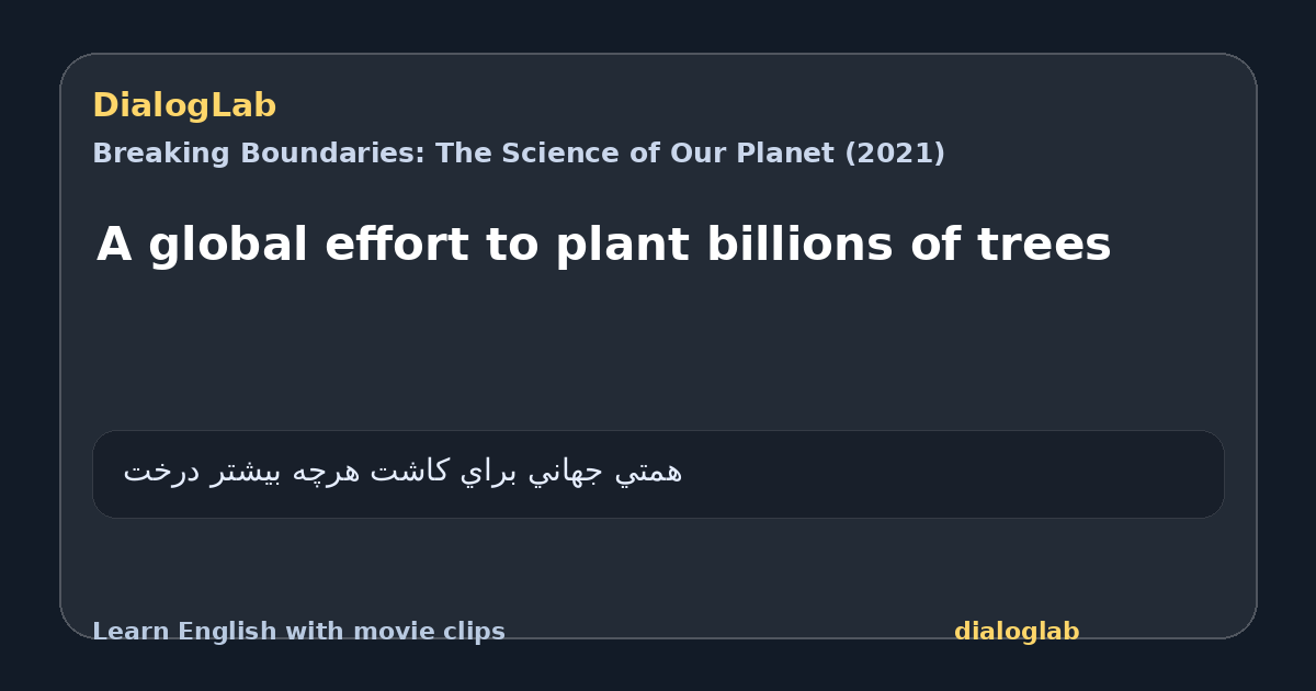 Share card for A global effort to plant billions of trees