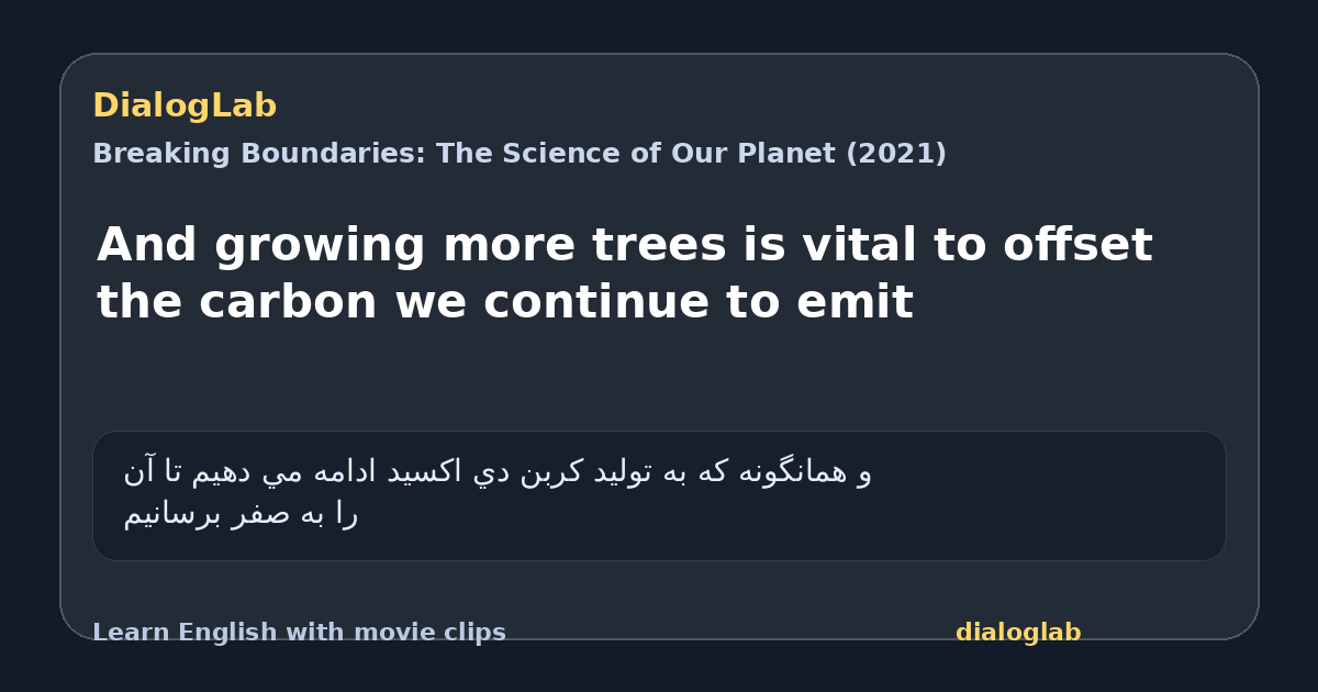 Share card for And growing more trees is vital to offset the carbon we continue to emit