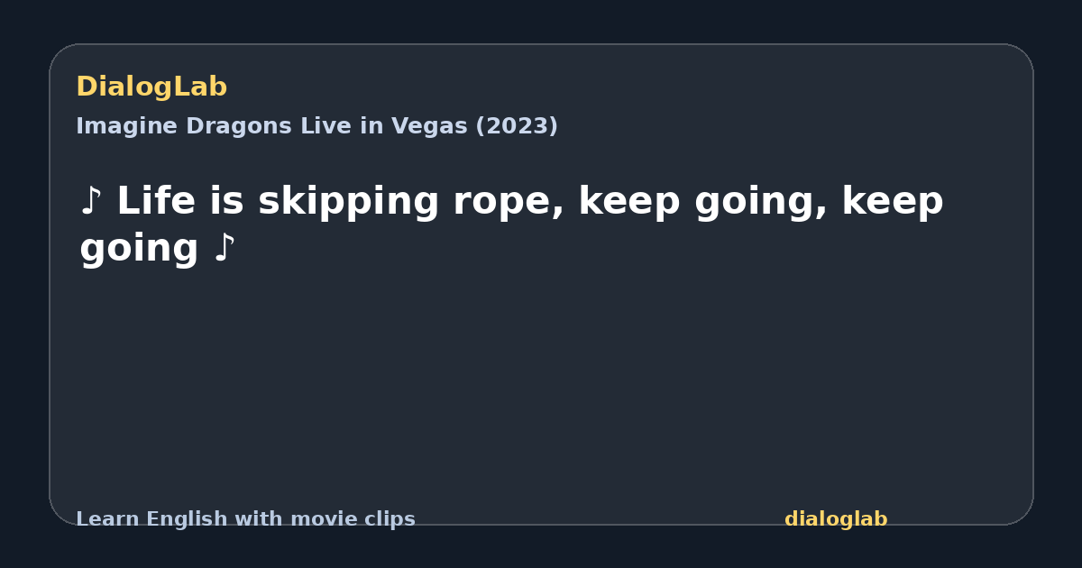 Share card for ♪ Life is skipping rope, keep going, keep going ♪
