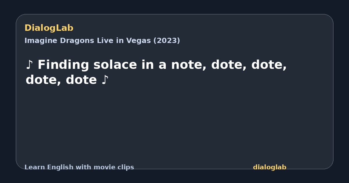 Share card for ♪ Finding solace in a note, dote, dote, dote, dote ♪