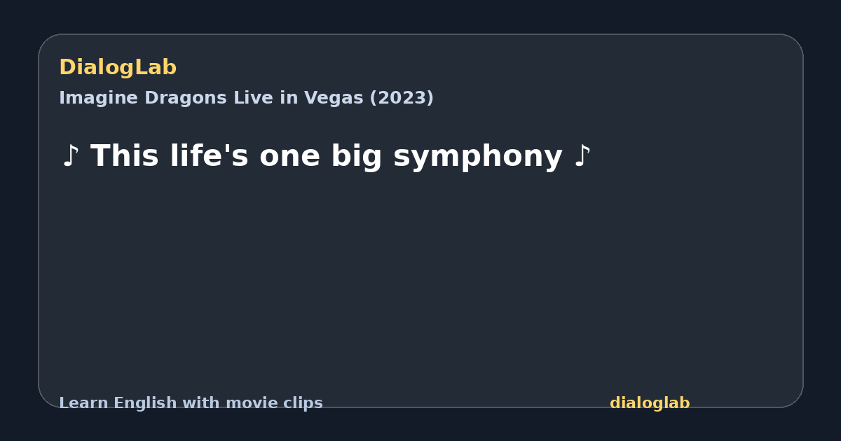 Share card for ♪ This life's one big symphony ♪