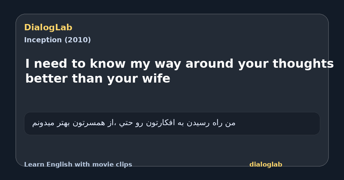 Share card for I need to know my way around your thoughts better than your wife