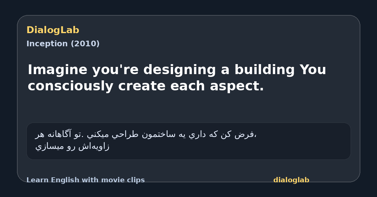 Share card for Imagine you're designing a building You consciously create each aspect.
