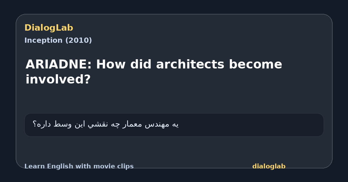 Share card for ARIADNE: How did architects become involved?