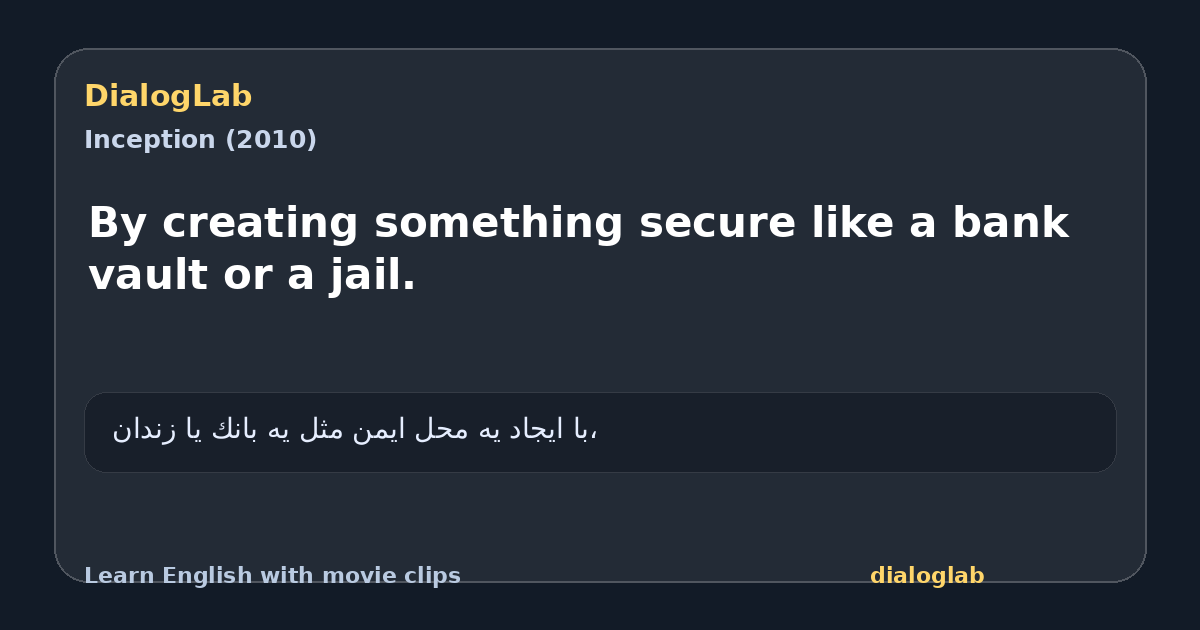 Share card for By creating something secure like a bank vault or a jail.