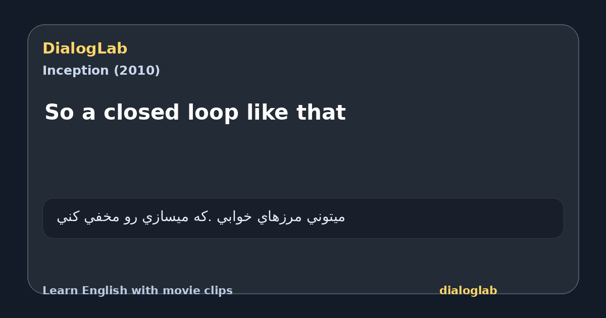 Share card for So a closed loop like that