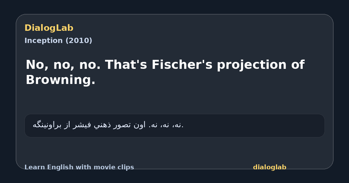 Share card for No, no, no. That's Fischer's projection of Browning.