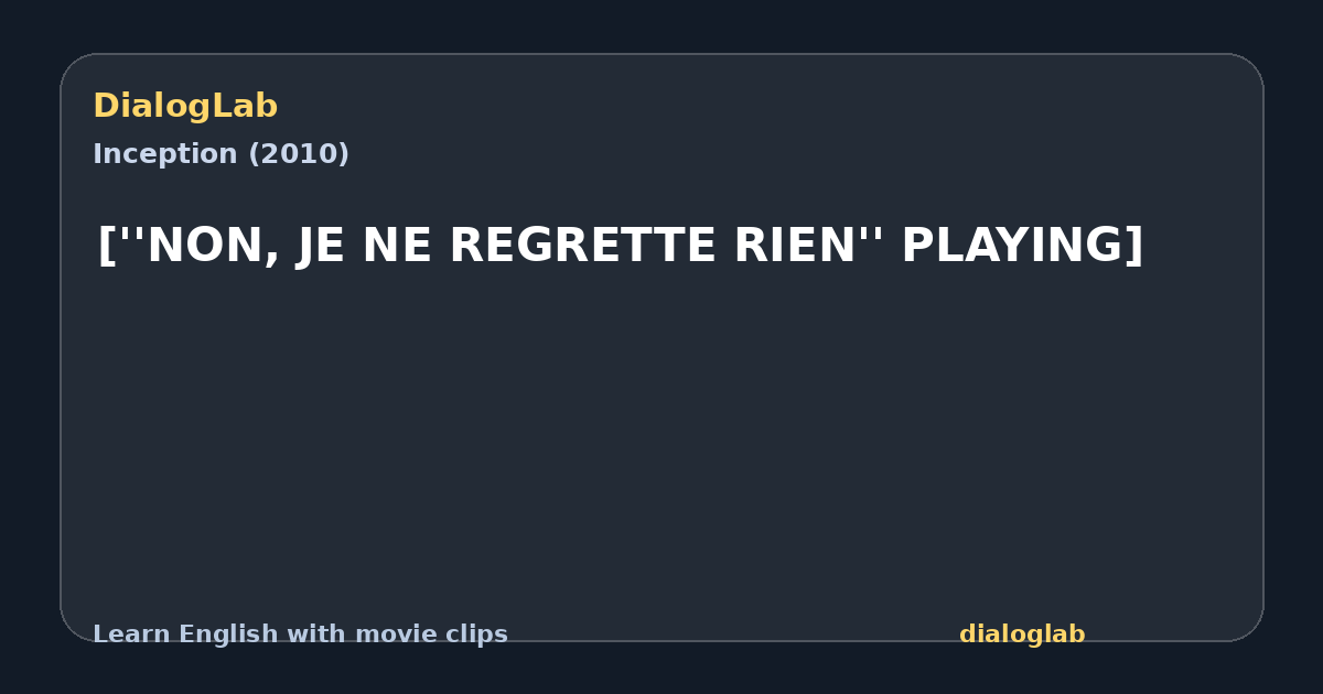 Share card for [''NON, JE NE REGRETTE RIEN'' PLAYING]