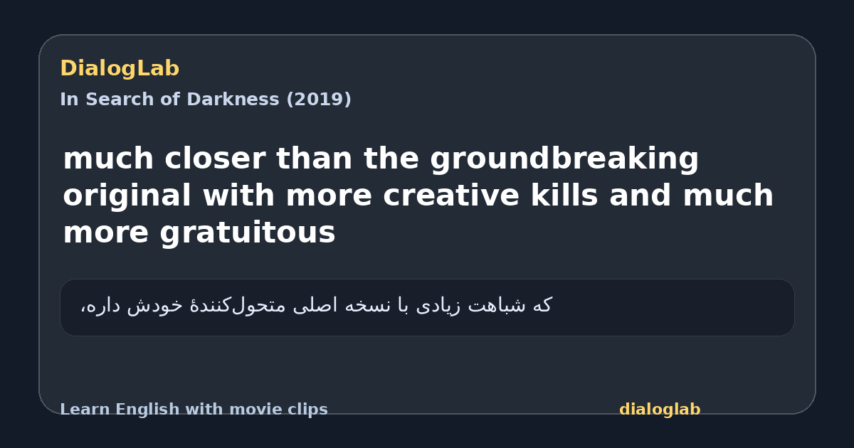 Share card for much closer than the groundbreaking original with more creative kills and much more gratuitous