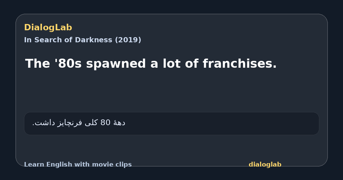 Share card for The '80s spawned a lot of franchises.