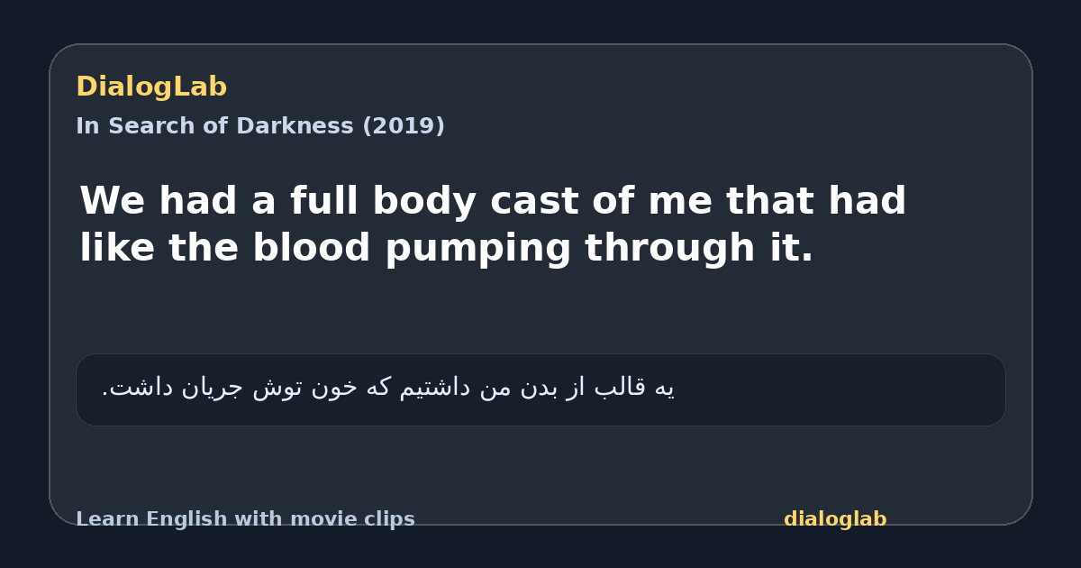 Share card for We had a full body cast of me that had like the blood pumping through it.