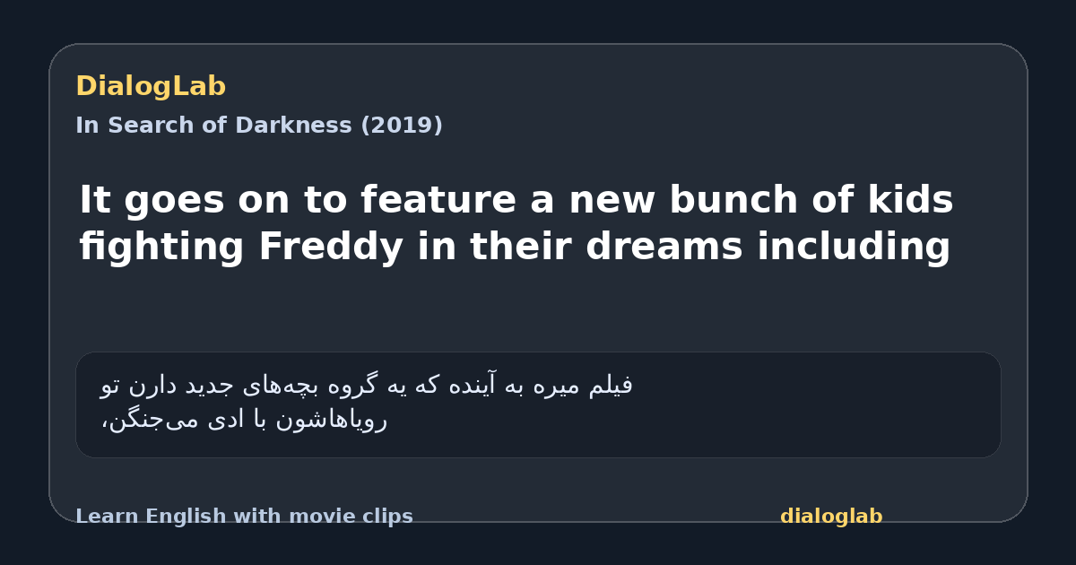 Share card for It goes on to feature a new bunch of kids fighting Freddy in their dreams including