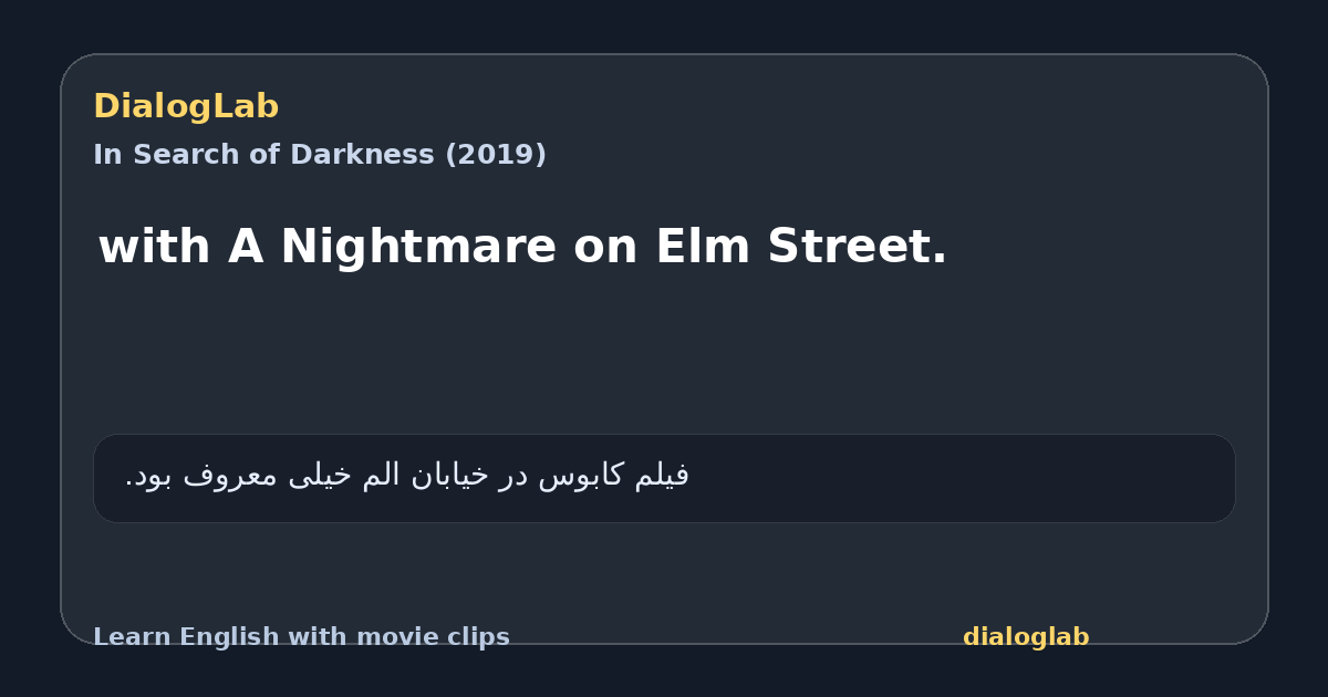 Share card for with A Nightmare on Elm Street.