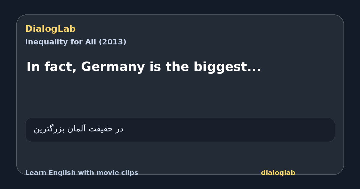 Share card for In fact, Germany is the biggest...