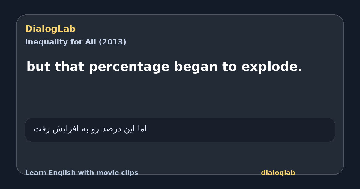Share card for but that percentage began to explode.