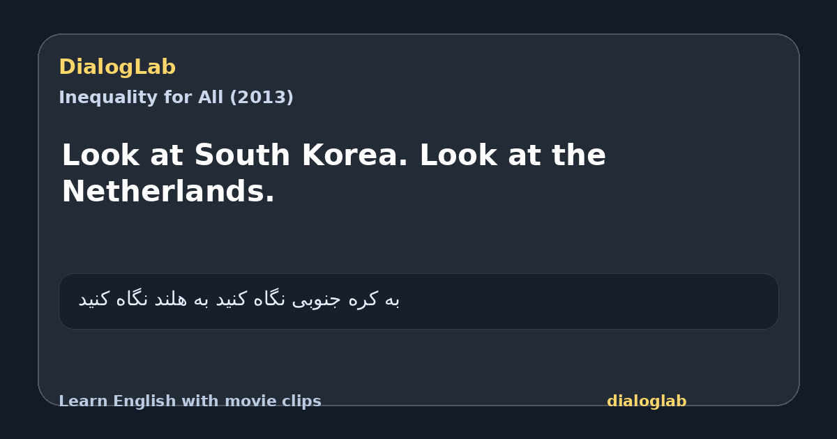 Share card for Look at South Korea. Look at the Netherlands.