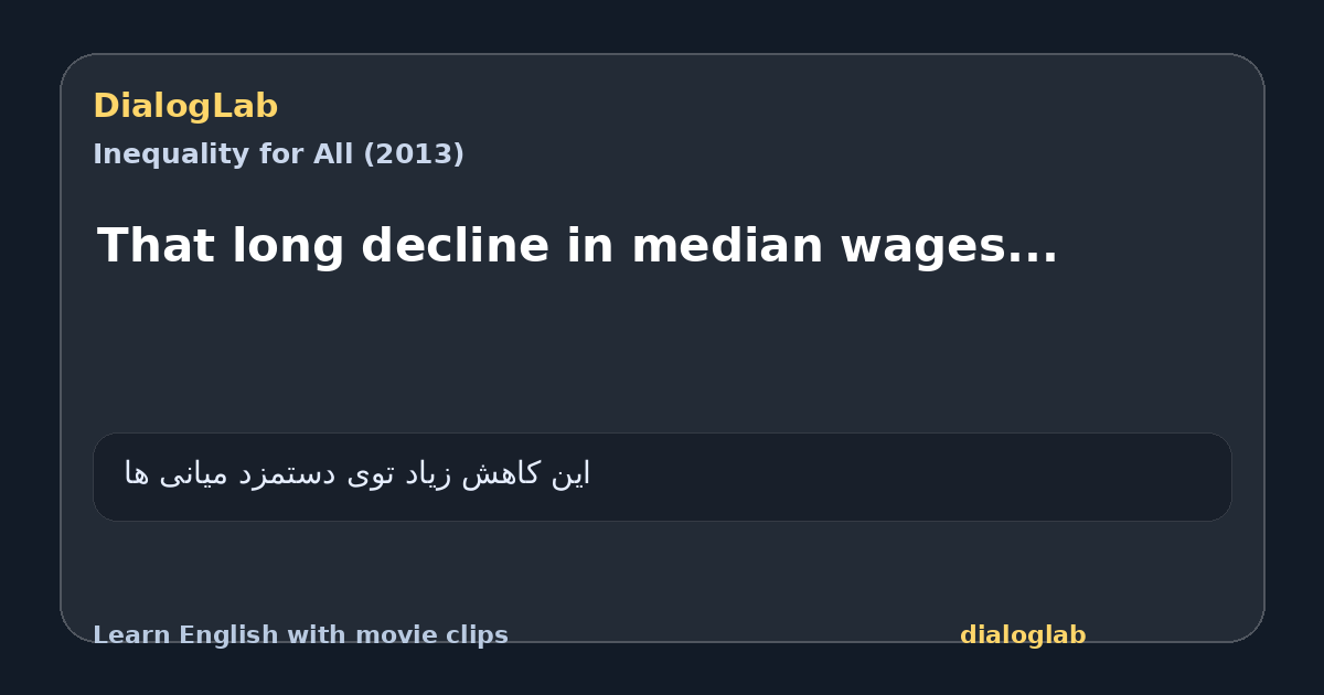 Share card for That long decline in median wages...