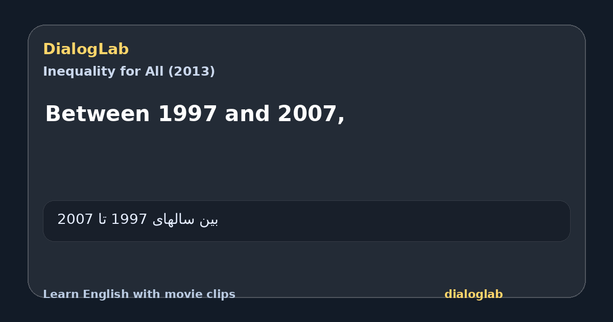 Share card for Between 1997 and 2007,