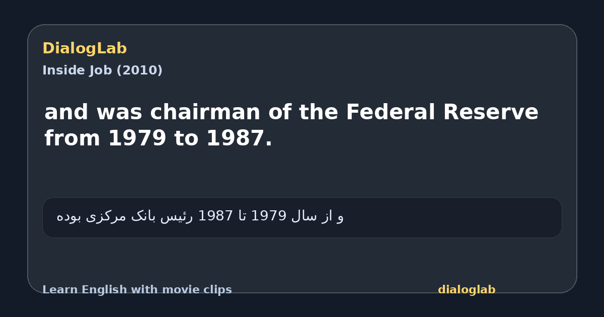 Share card for and was chairman of the Federal Reserve from 1979 to 1987.