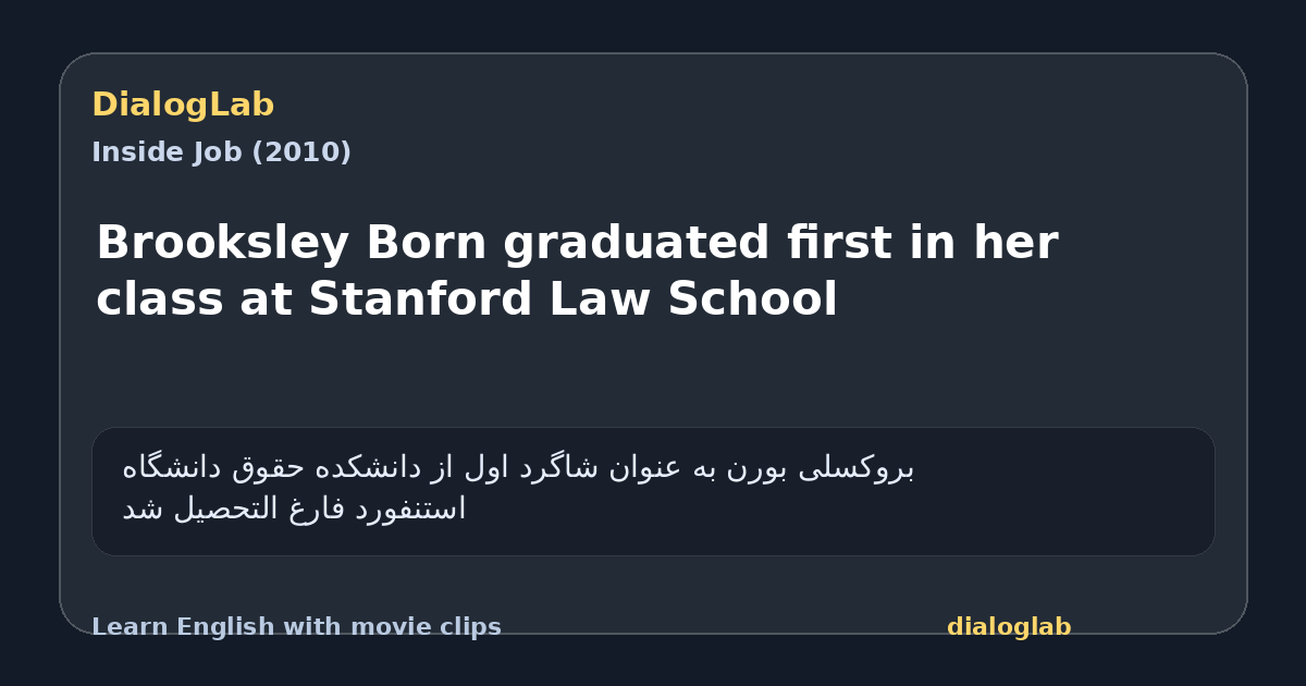 Share card for Brooksley Born graduated first in her class at Stanford Law School