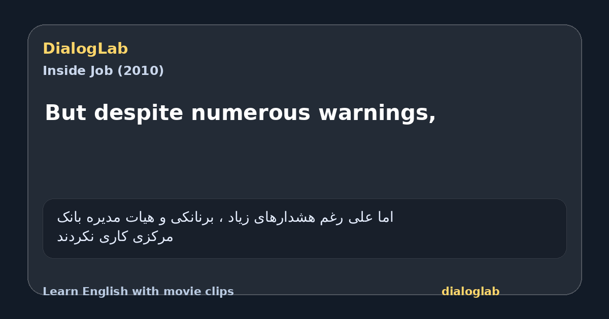 Share card for But despite numerous warnings,