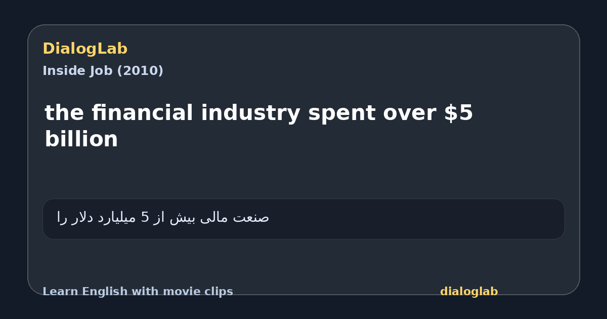 Share card for the financial industry spent over $5 billion