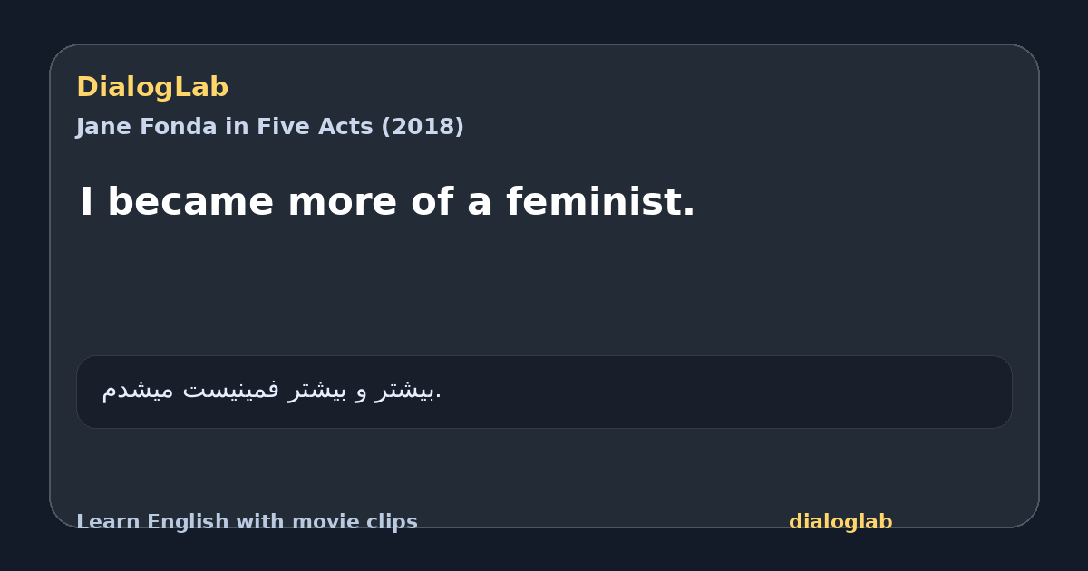 Share card for I became more of a feminist.
