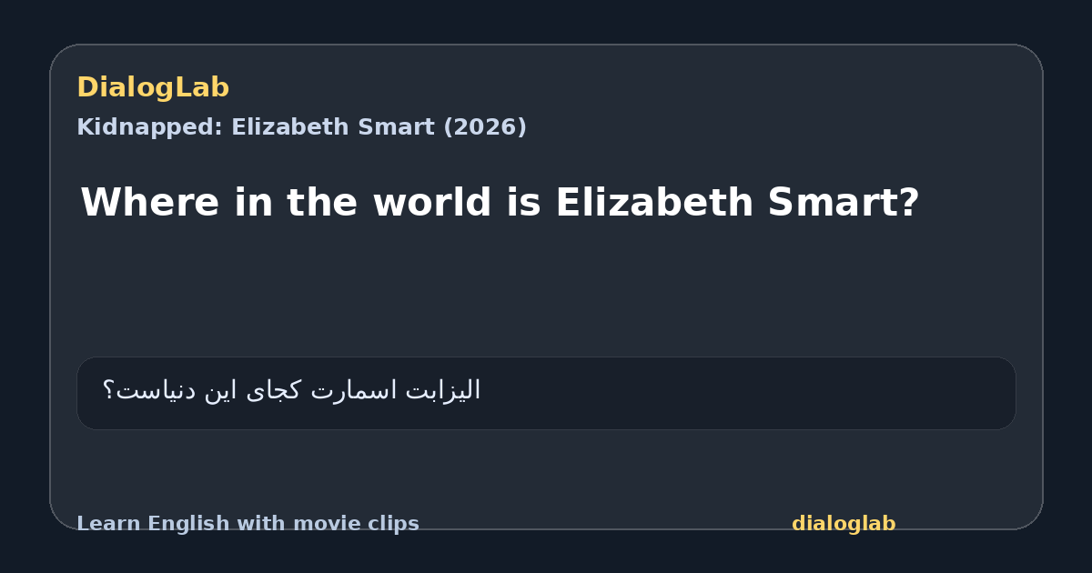 Share card for Where in the world is Elizabeth Smart?