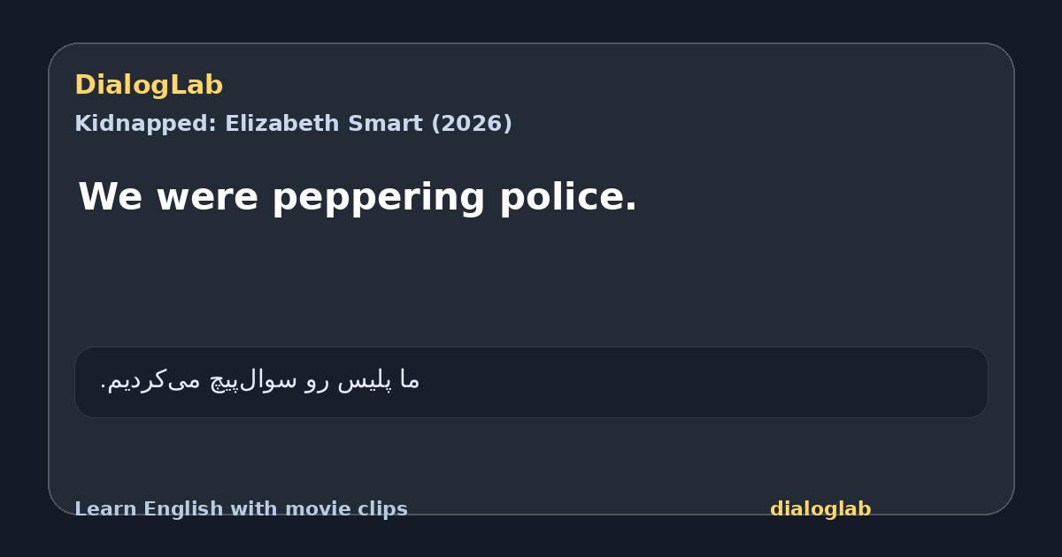 Share card for We were peppering police.