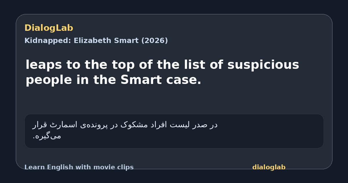 Share card for leaps to the top of the list of suspicious people in the Smart case.