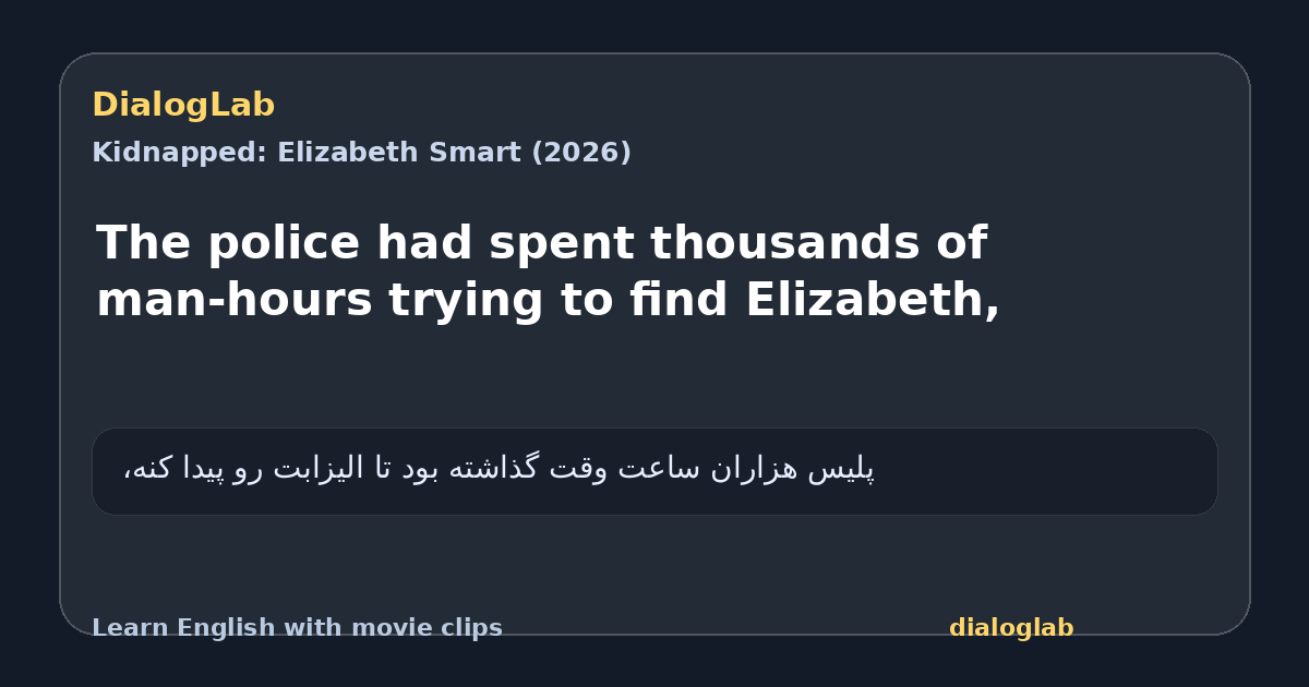 Share card for The police had spent thousands of man-hours trying to find Elizabeth,