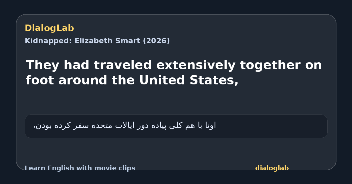 Share card for They had traveled extensively together on foot around the United States,