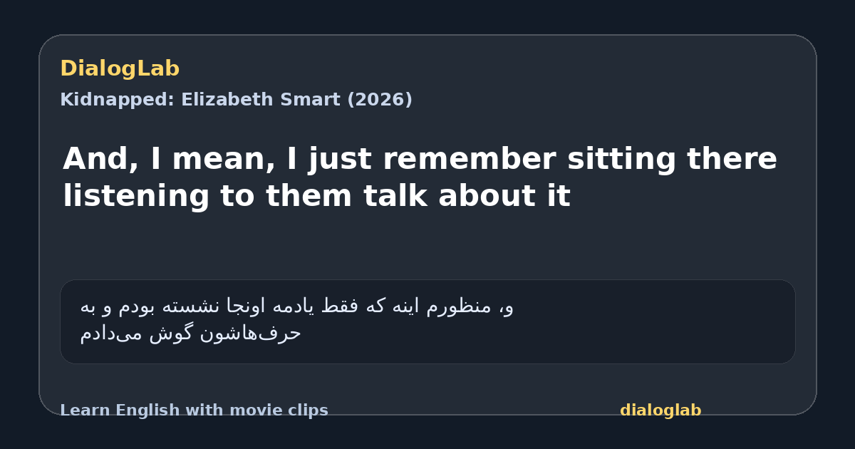 Share card for And, I mean, I just remember sitting there listening to them talk about it