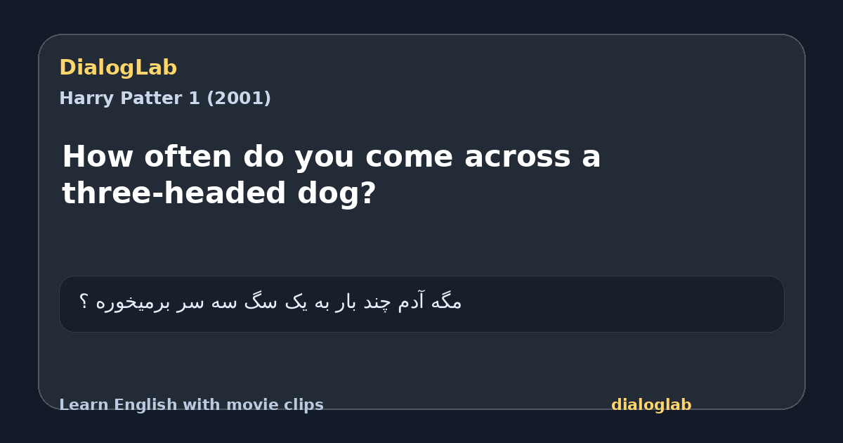 Share card for How often do you come across a three-headed dog?