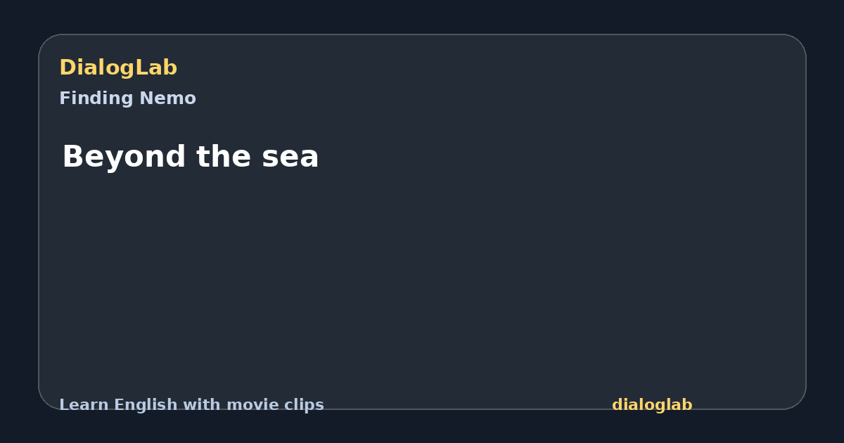 Share card for Beyond the sea