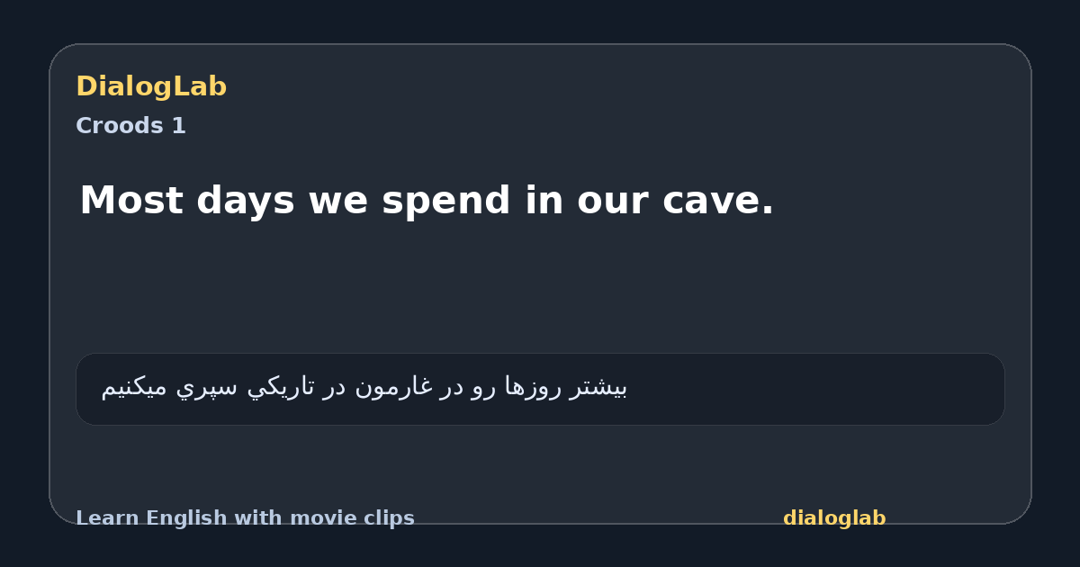 Share card for Most days we spend in our cave.