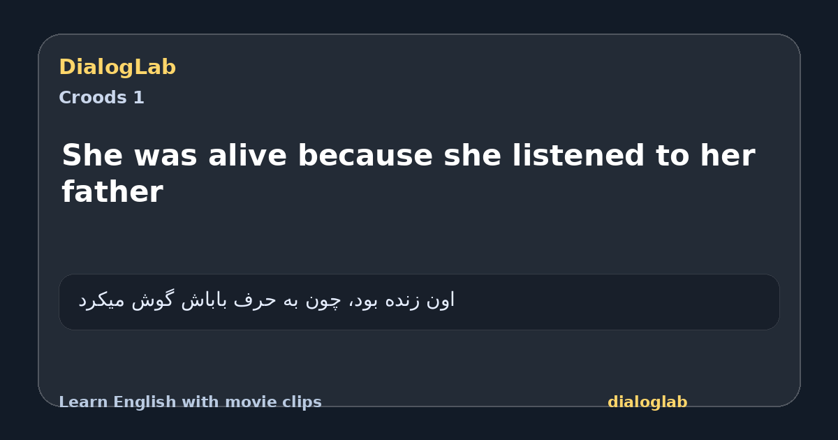 Share card for She was alive because she listened to her father