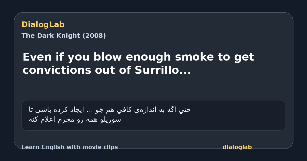 Share card for Even if you blow enough smoke to get convictions out of Surrillo...