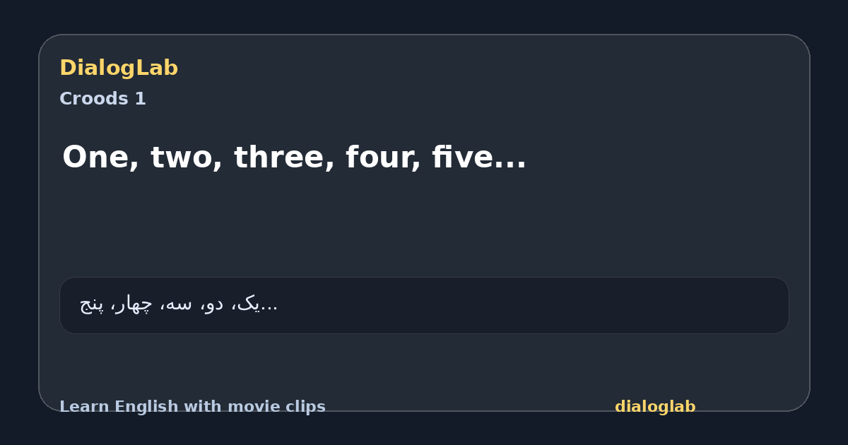 Share card for One, two, three, four, five...