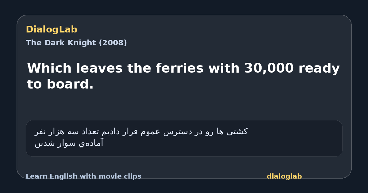 Share card for Which leaves the ferries with 30,000 ready to board.