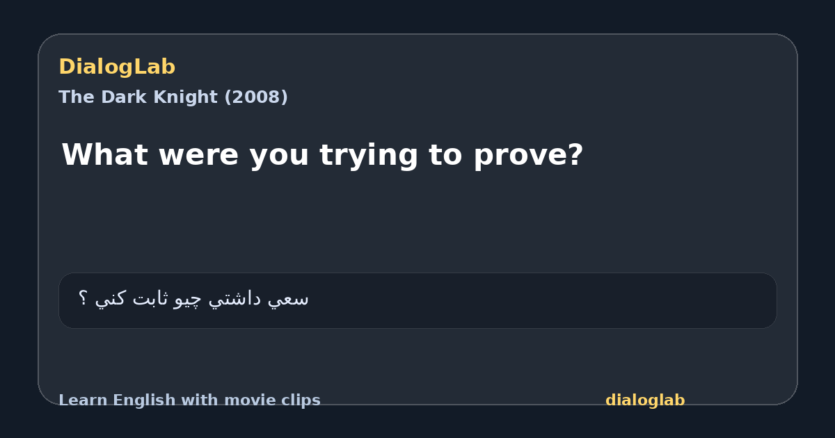 Share card for What were you trying to prove?