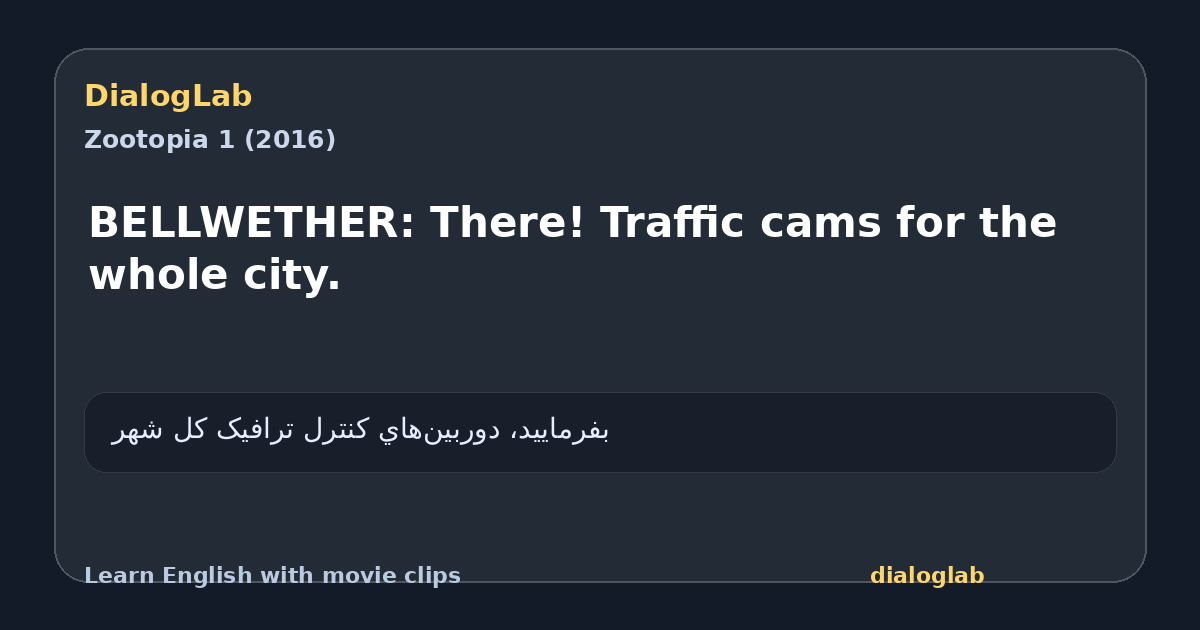 Share card for BELLWETHER: There! Traffic cams for the whole city.