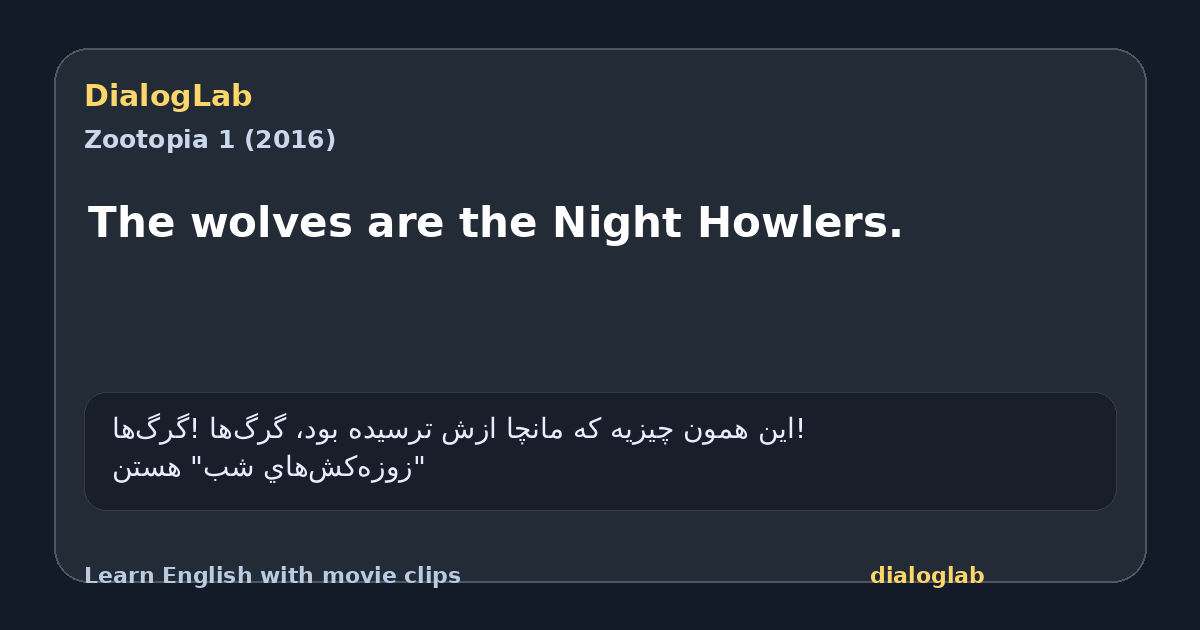 Share card for The wolves are the Night Howlers.